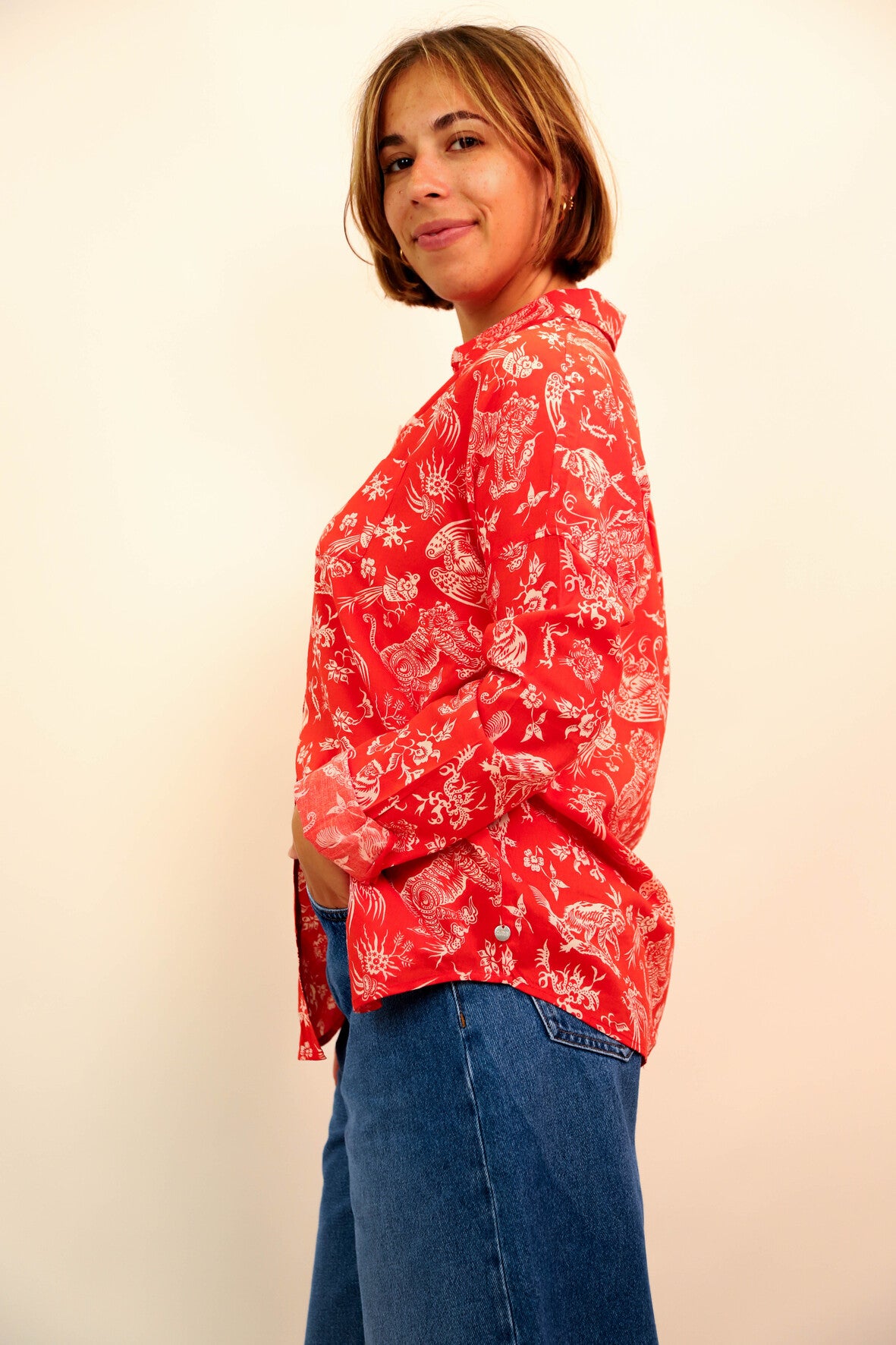 Chemise rouge et blanche Scotch et Soda Taille S