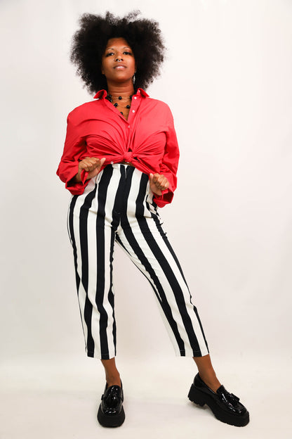 Chemise oversize rouge Mango Taille L