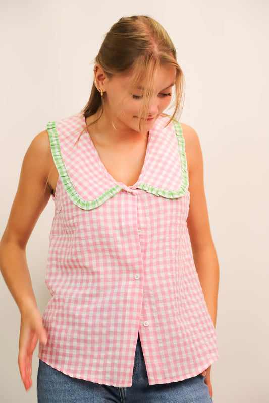 Blouse sans manches rose Musy Muse Taille S/M - NEUF
