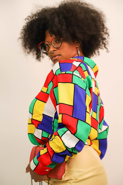 Chemise carrés multicolore Perfecto Taille M