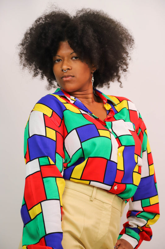 Chemise carrés multicolore Perfecto Taille M