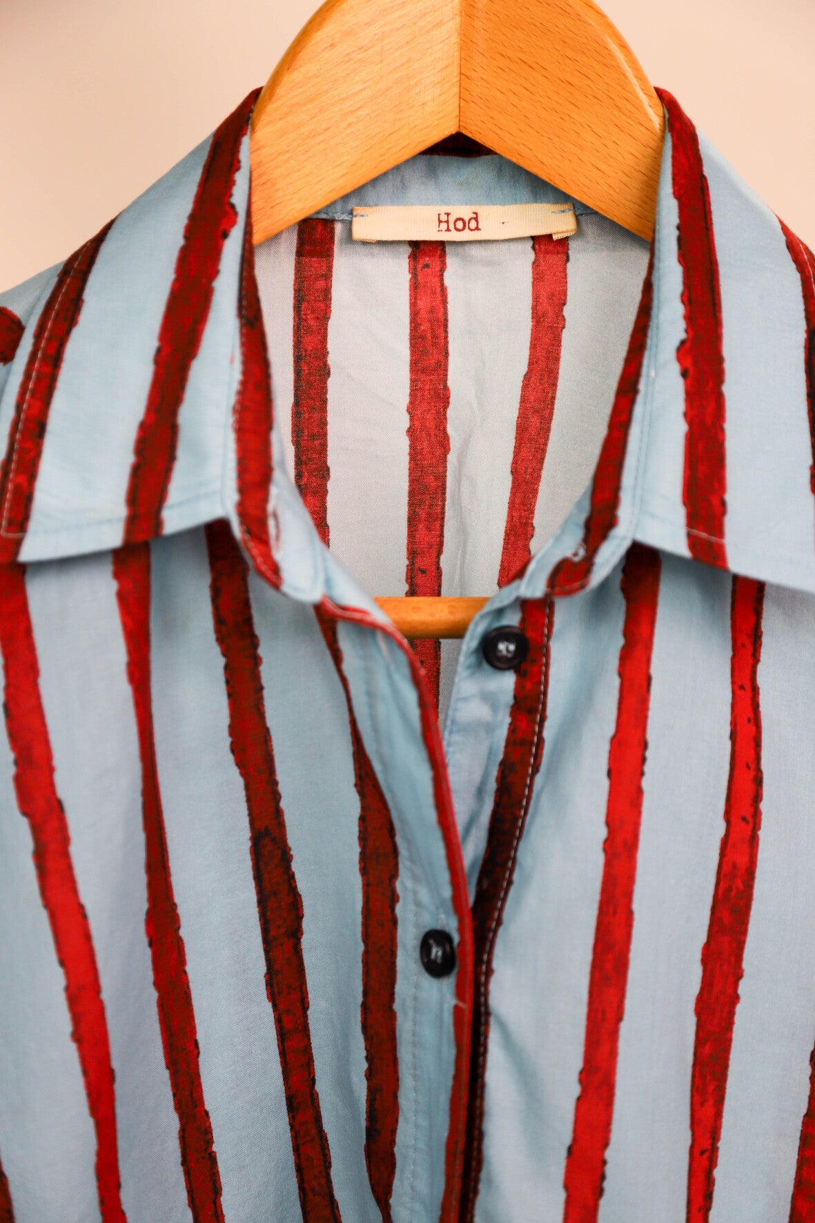 Chemise rayée bleue et rouge Hod Taille XS