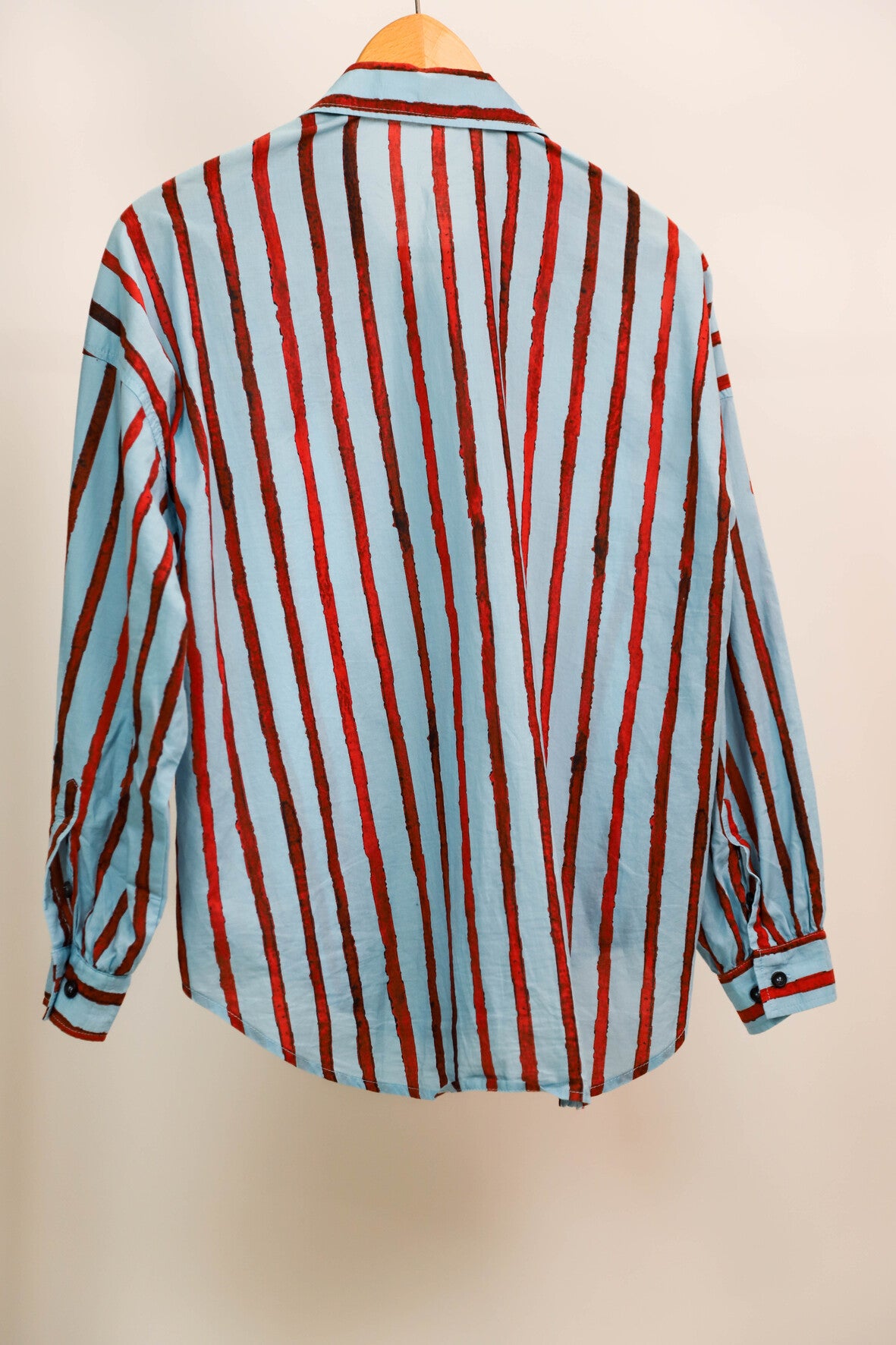 Chemise rayée bleue et rouge Hod Taille XS