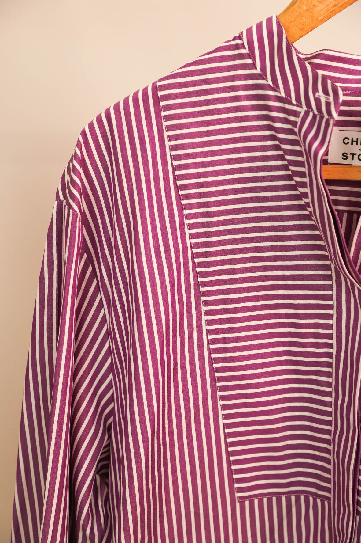 Chemise violette rayée Oversize Chloé Stora, taille XS