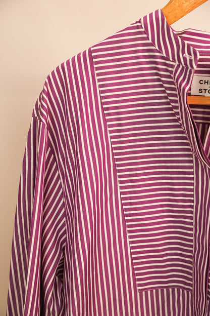 Chemise violette rayée Oversize Chloé Stora, taille XS