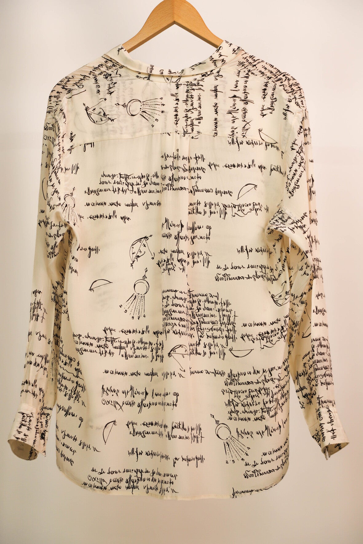 Chemise écrue motif écriture Zara, Taille S