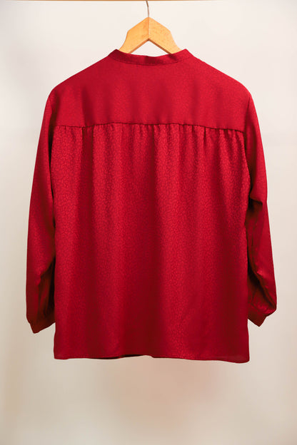 Blouse rouge avec légers motifs léopard Gérad DAREL Taille XL