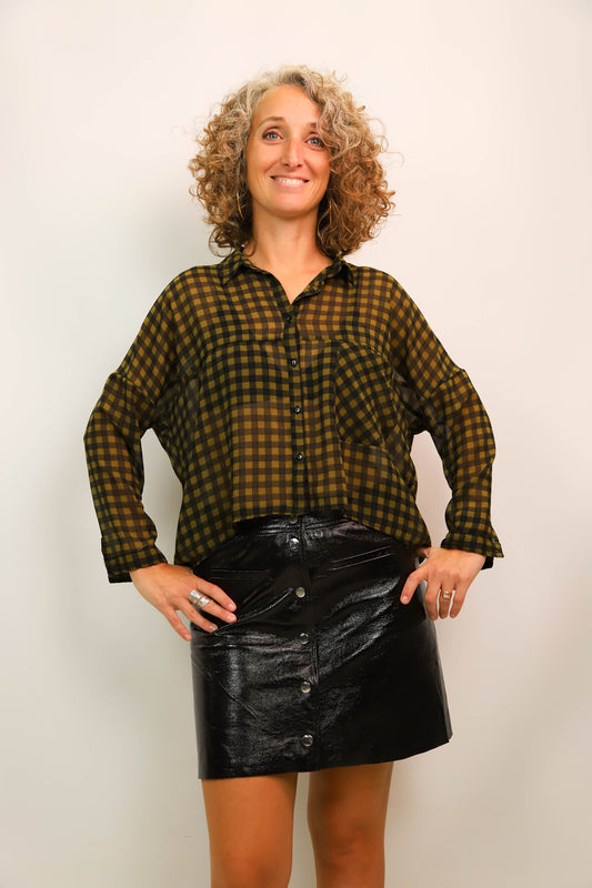 Chemise à carreaux Bershka Taille M