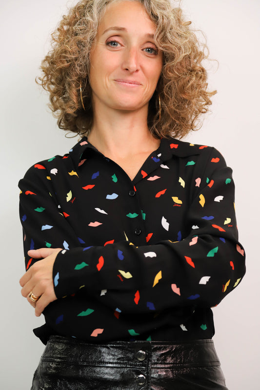 Chemise avec motif bouche Sonia Rykiel Taille L