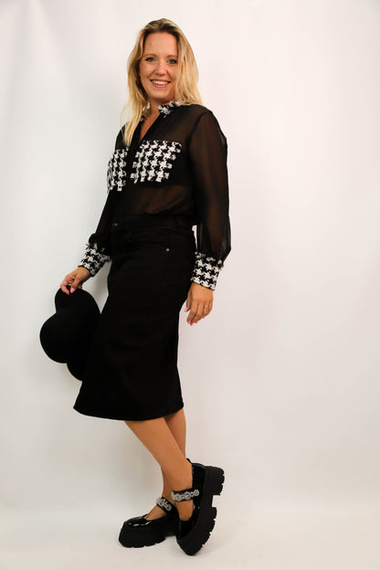 Jupe noire Camaïeu Taille XL
