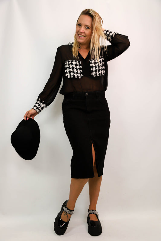 Jupe noire Camaïeu Taille XL