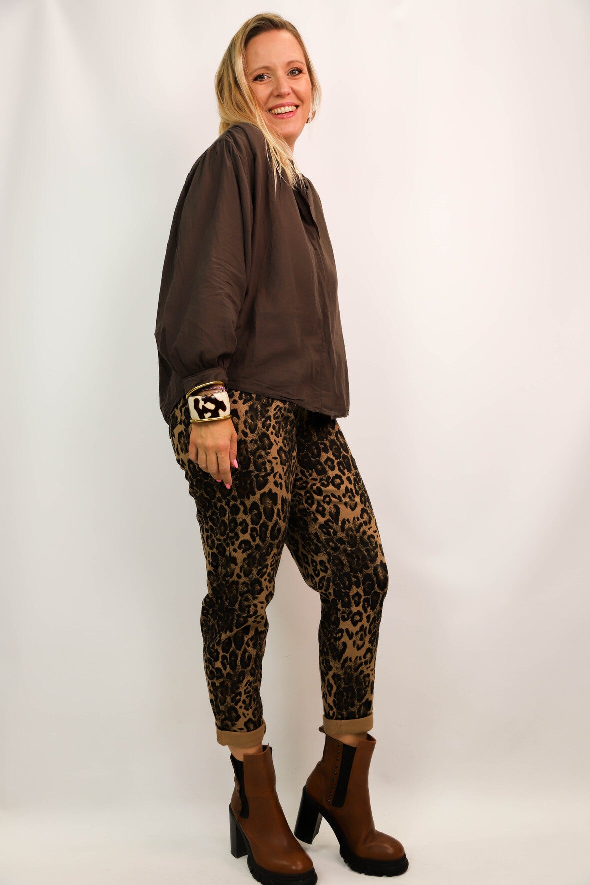 Pantalon léopard Nina Carter Taille L - NEUF
