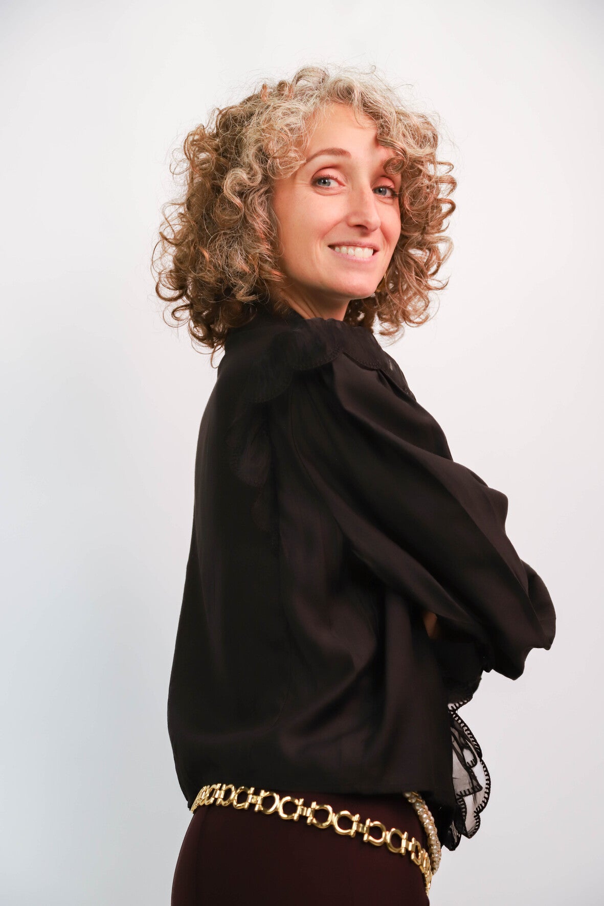 Chemisier noir Elsa M, Taille M