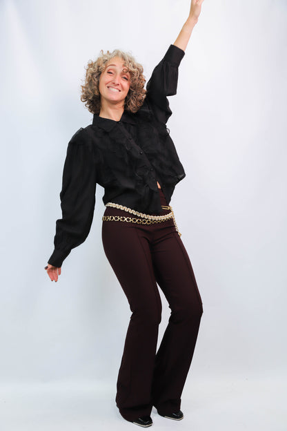 Chemisier noir Elsa M, Taille M