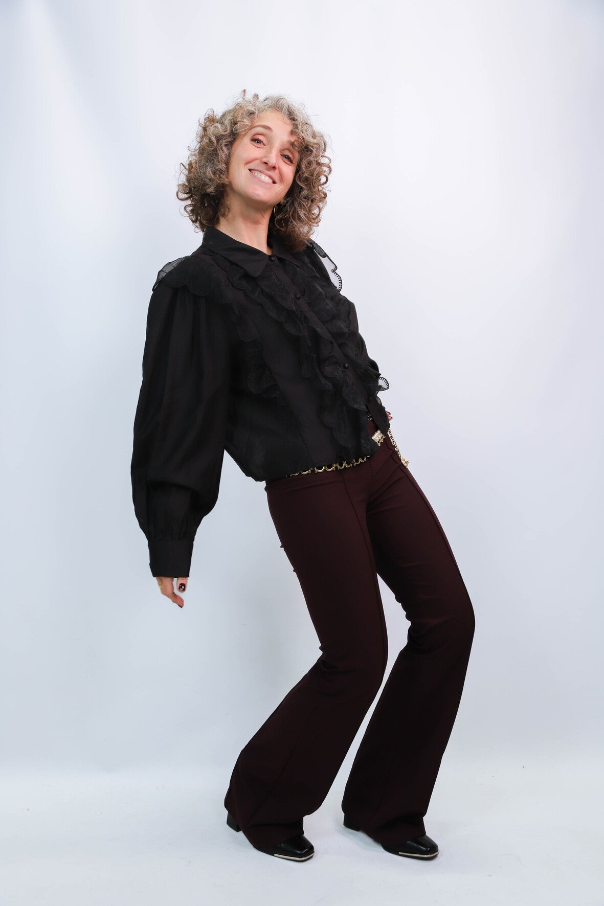 Chemisier noir Elsa M, Taille M