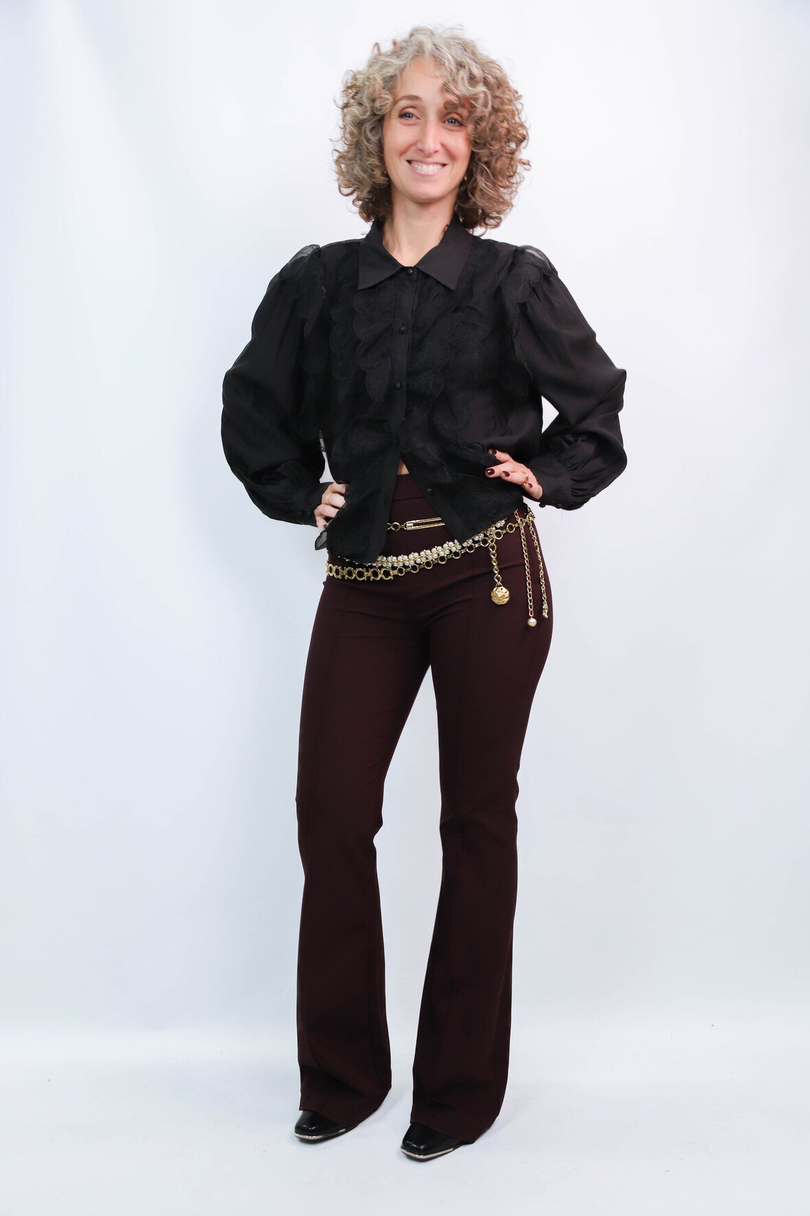 Pantalon prune H&M Taille XS