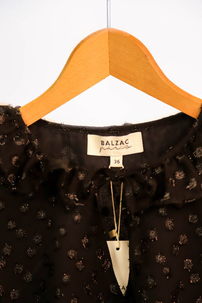 Blouse noire Balzac Taille S - NEUF