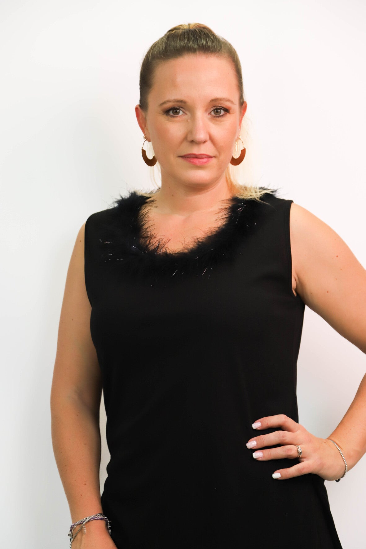 Blouse sans manches noire Cloé Taille XXXL