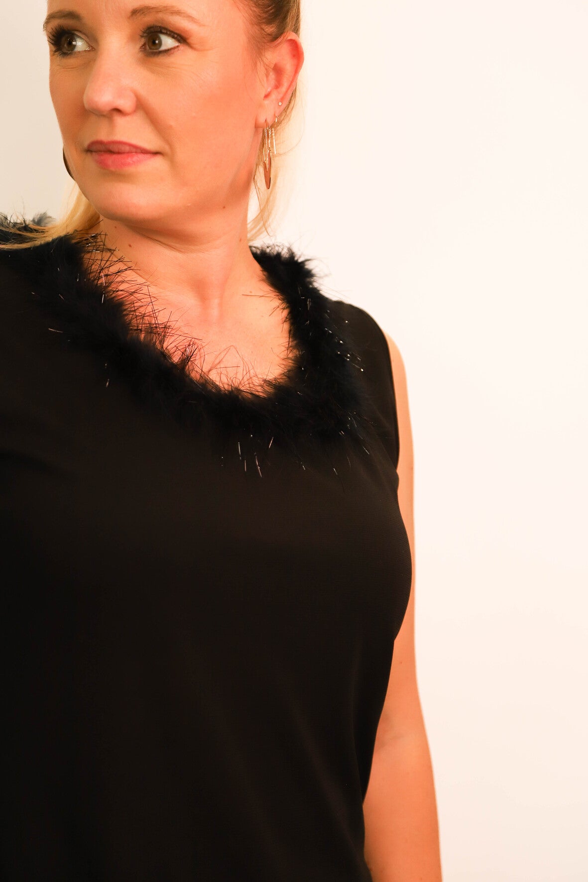 Blouse sans manches noire Cloé Taille XXXL