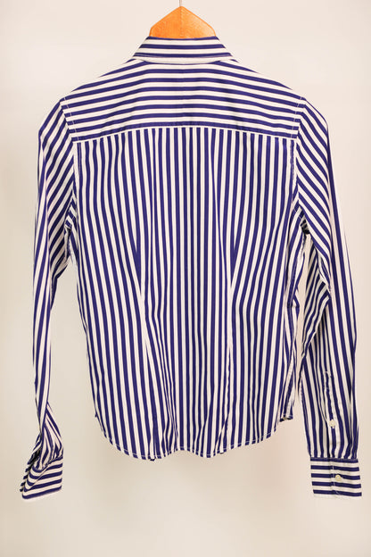 Chemise rayée bleue et blanche Ralph Lauren Taille M