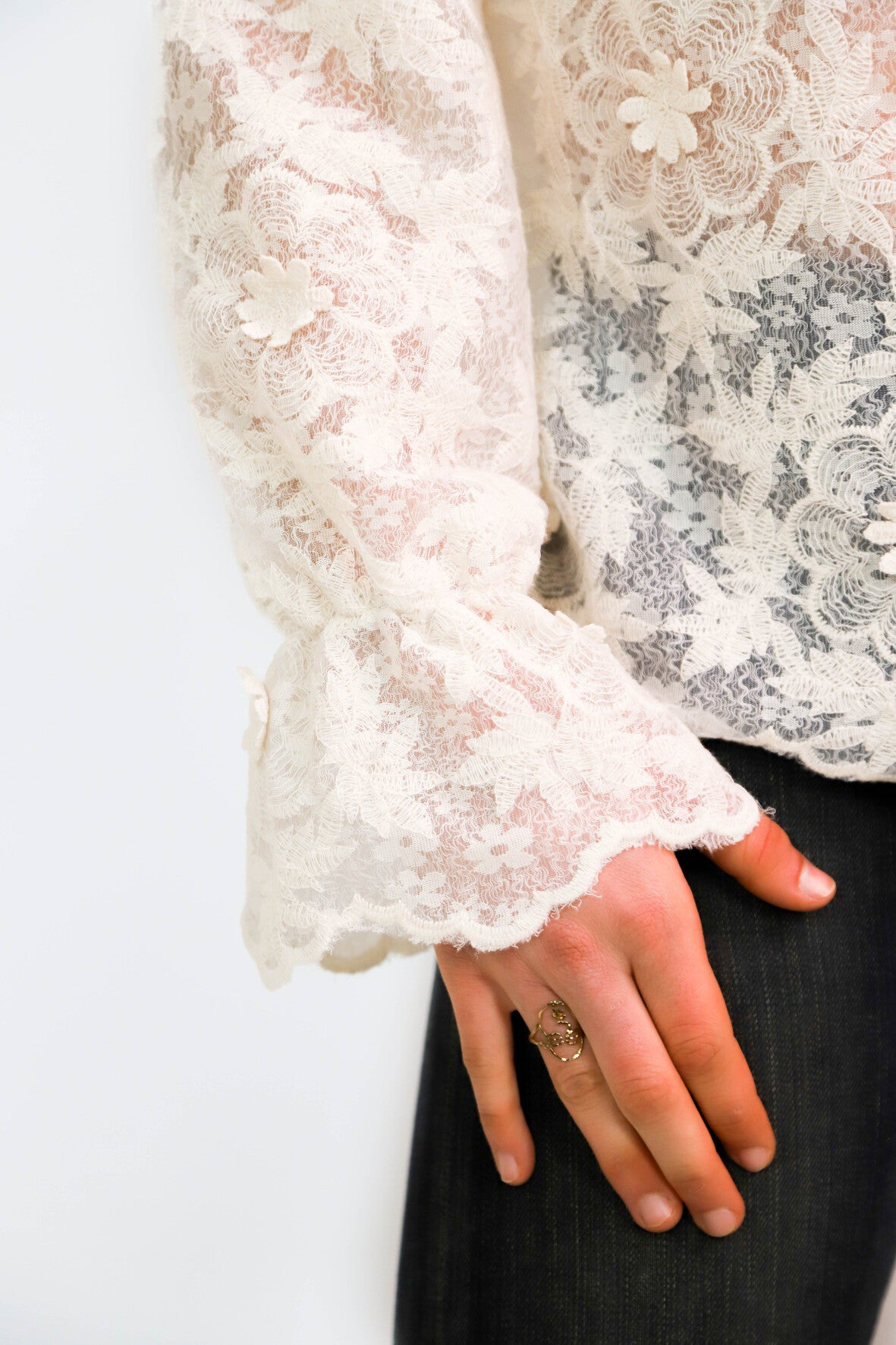 Blouse en dentelle écrue Kilky Taille S - NEUF