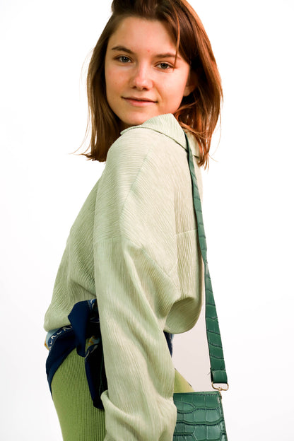 Chemise verte Mango Taille M