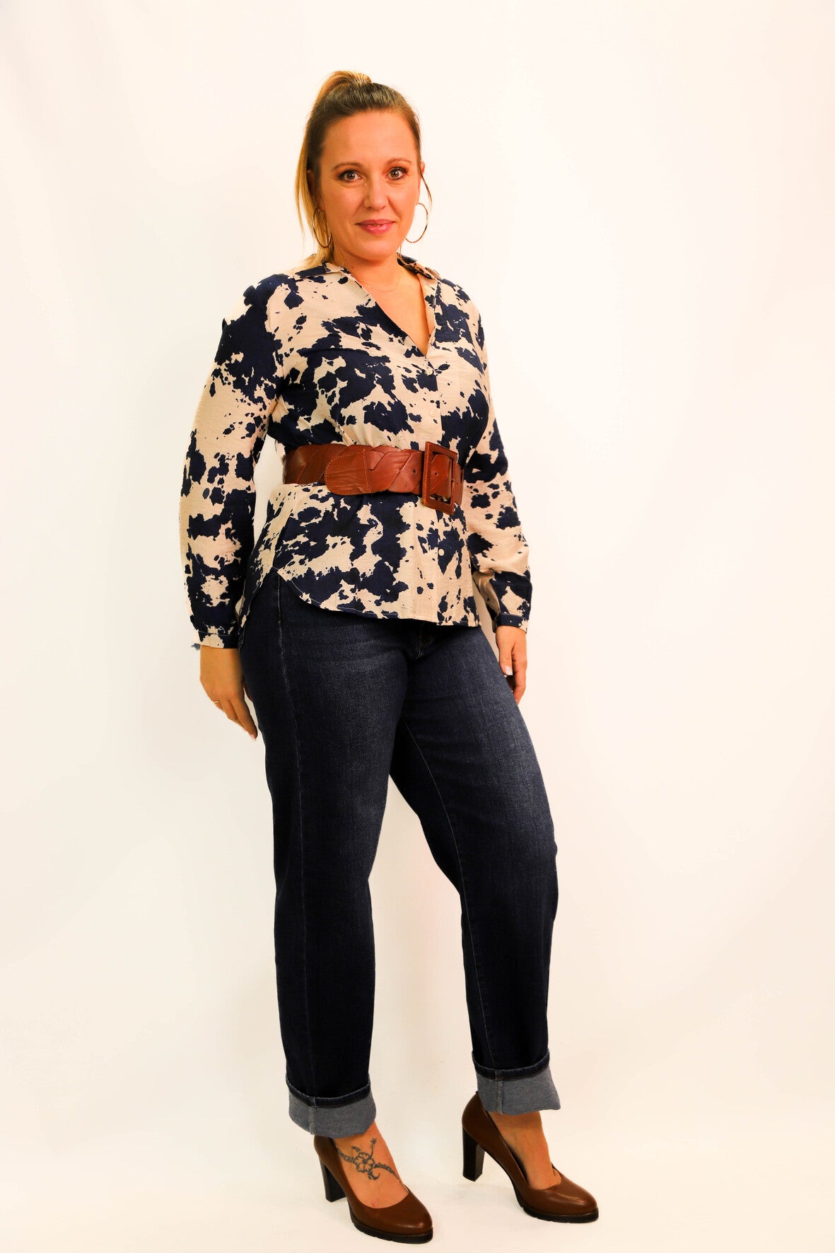 Jean bleu wide Leg Radial Taille L - NEUF