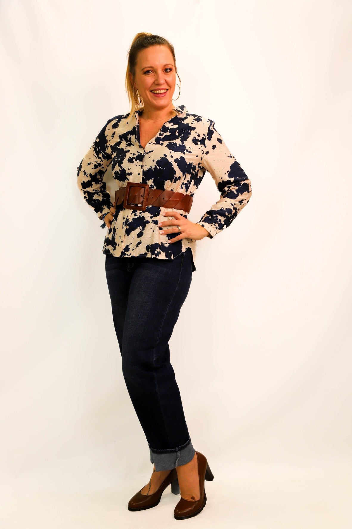 Jean bleu wide Leg Radial Taille L - NEUF