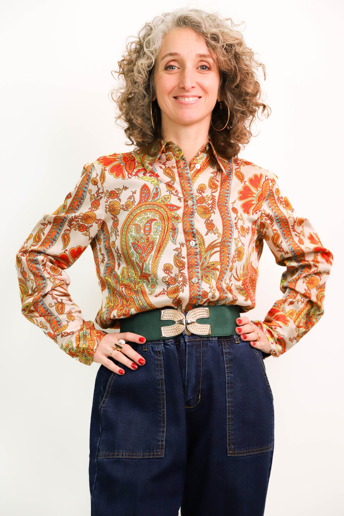 Chemise à motifs Mango Taille M