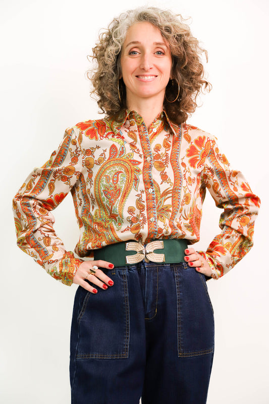 Chemise à motifs Mango Taille M