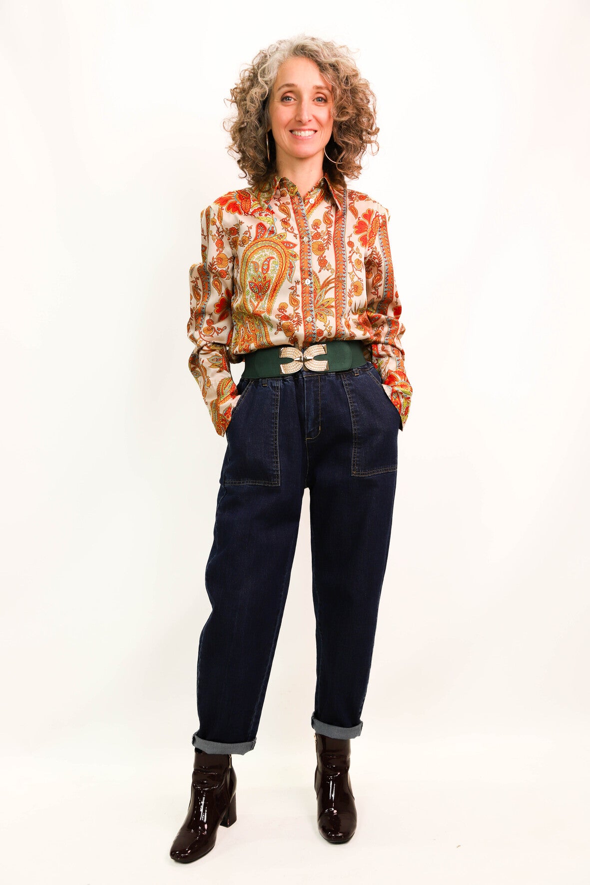 Chemise à motifs Mango Taille M