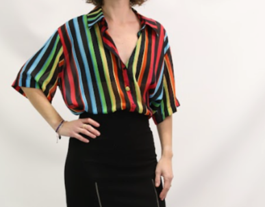 Chemisier fait main multicolore Taille L