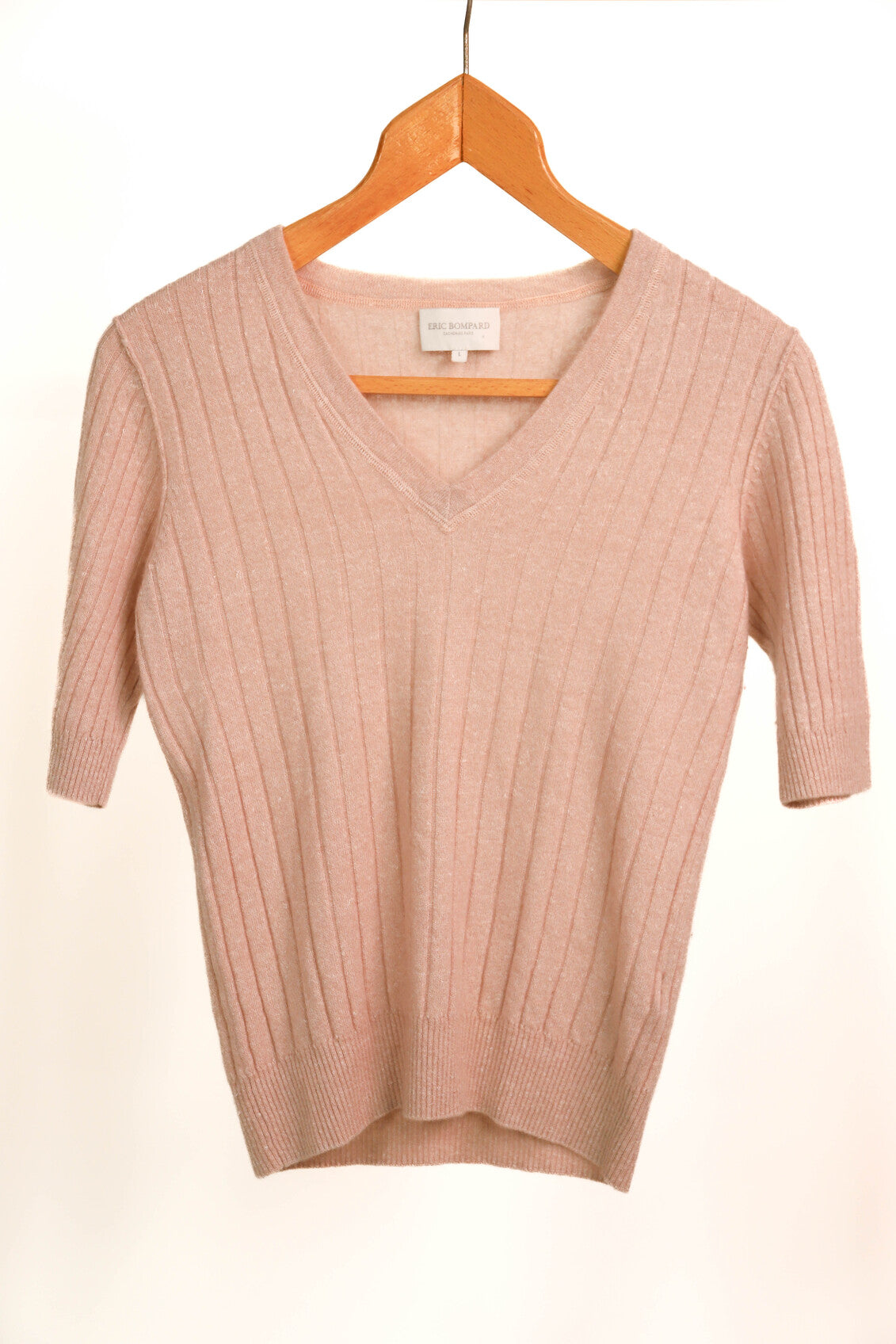 Pull manches courtes vieux rose Eric Bompard Taille L