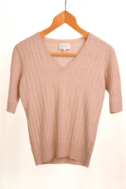 Pull manches courtes vieux rose Eric Bompard Taille L