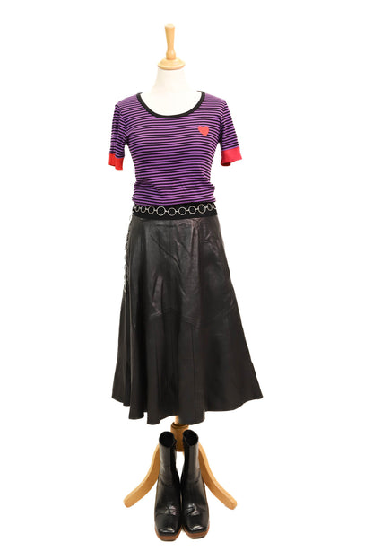 T-shirt rayé violet et noir Sonia Rykiel Taille S