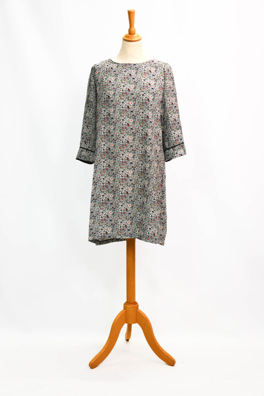 Robe bleue fleurie Mamouchka Taille M