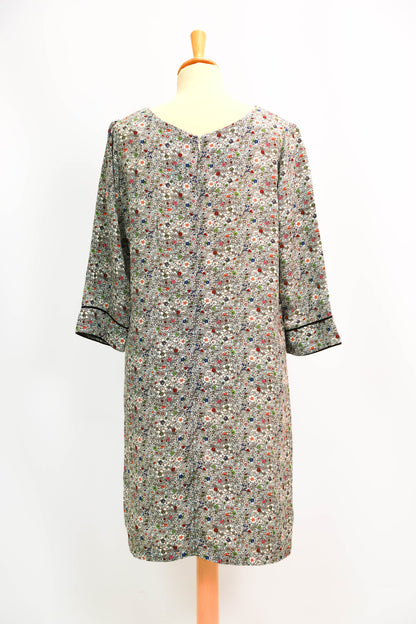 Robe bleue fleurie Mamouchka Taille M