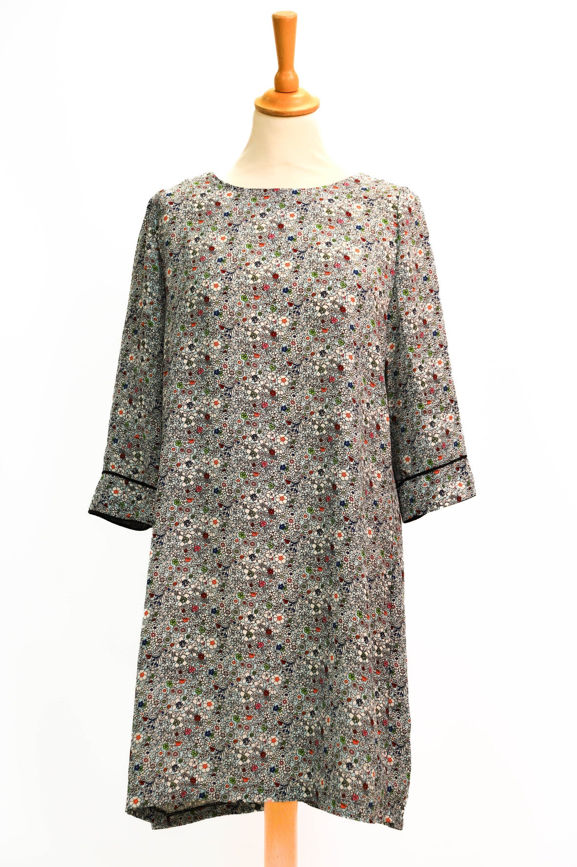 Robe bleue fleurie Mamouchka Taille M