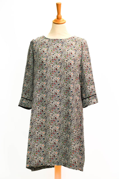 Robe bleue fleurie Mamouchka Taille M