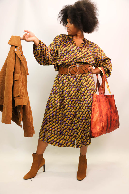 Robe longue à motif Taille M