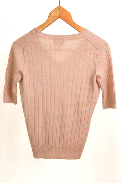 Pull manches courtes vieux rose Eric Bompard Taille L