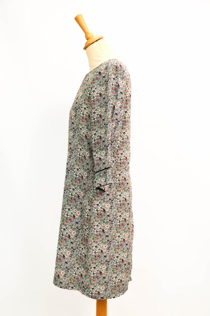 Robe bleue fleurie Mamouchka Taille M