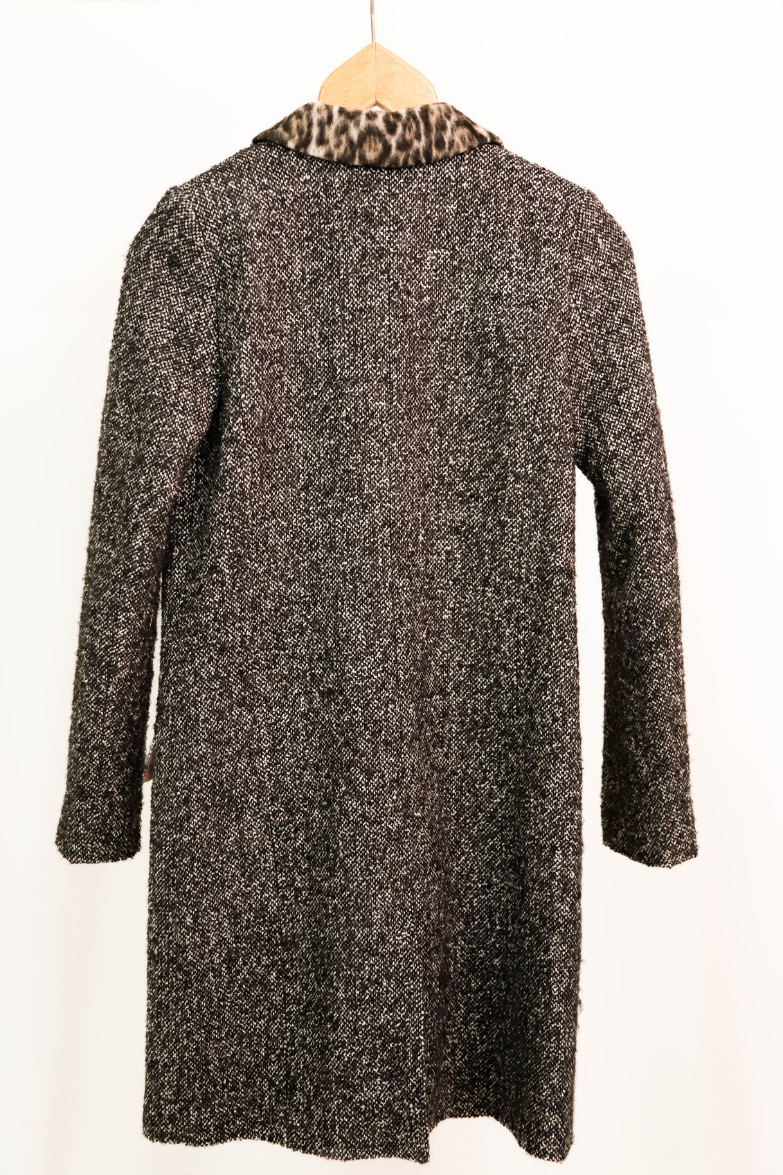 Manteau gris chiné col léopard IKKS Taille XS