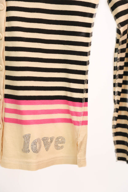 Gilet rayé noir et beige Sonia Rykiel Taille S