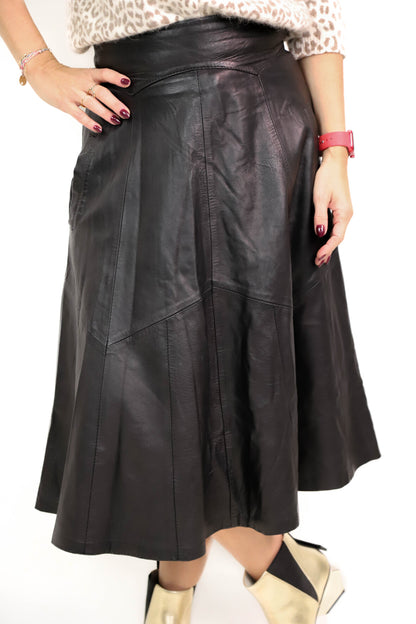 Jupe en cuir noire Taille XS