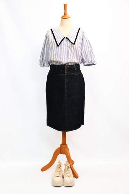 Chemise rayée bleue et blanche East Trend taille L