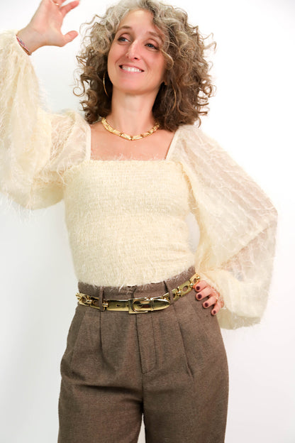 Haut beige BikBok Taille M