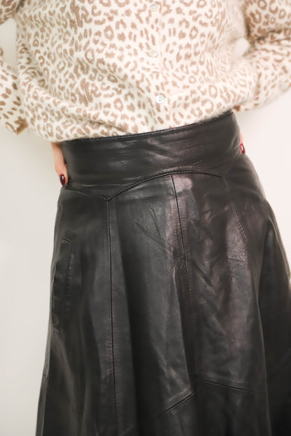 Jupe en cuir noire Taille XS