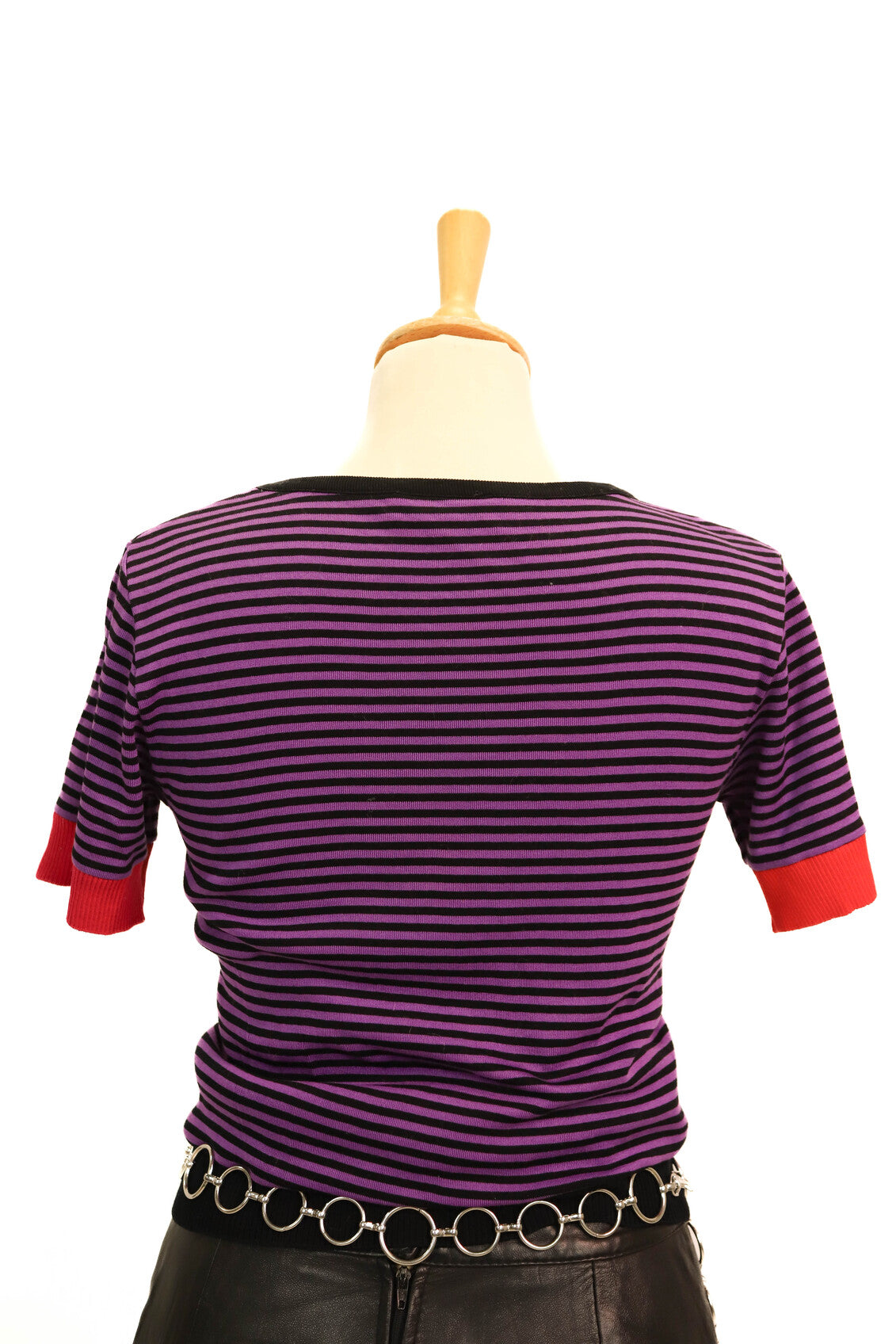 T-shirt rayé violet et noir Sonia Rykiel Taille S