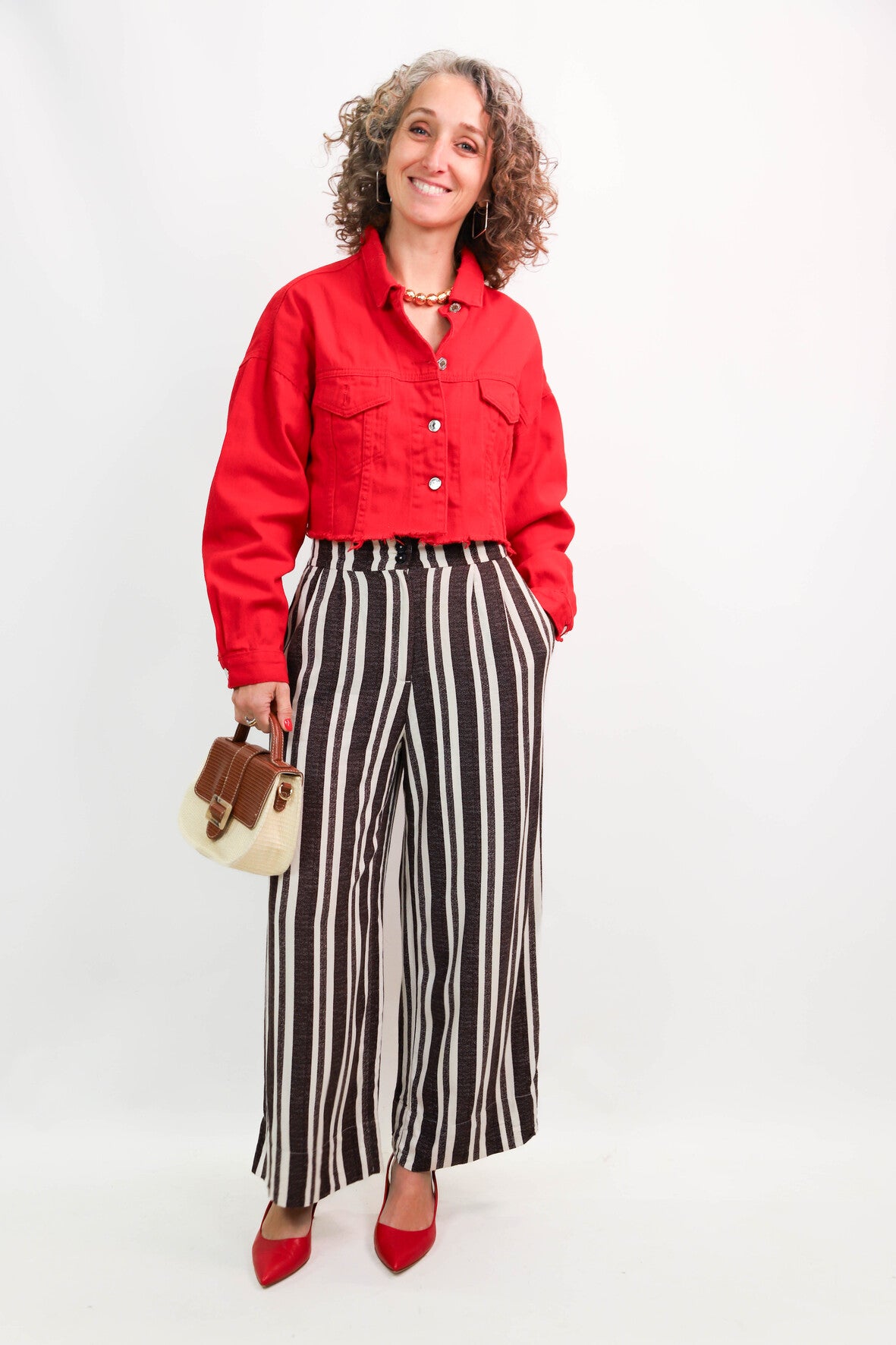 Veste courte rouge Taille S